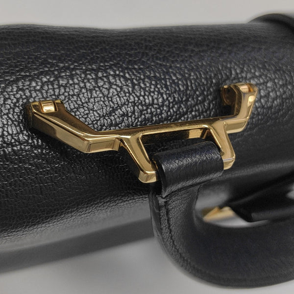 Calfskin Top Handle Bag Blue