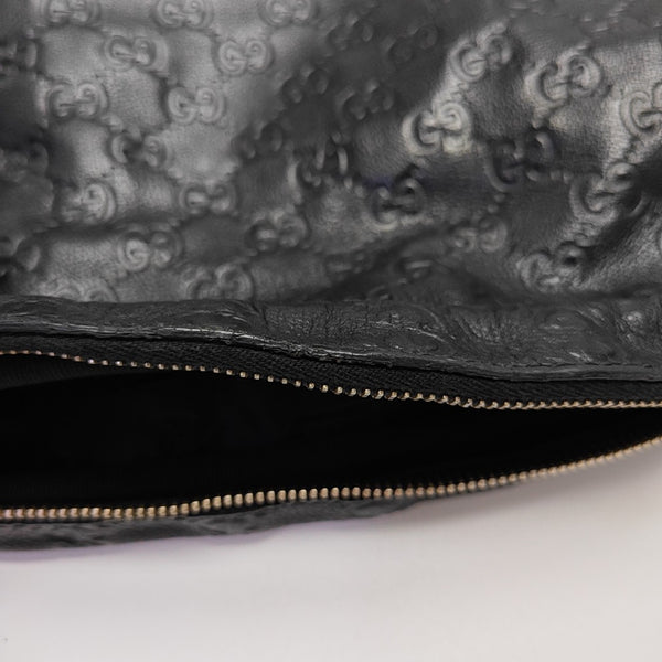 Monogram Calfskin Shoulder Bag Black