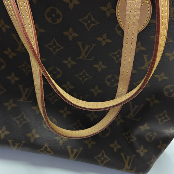 NEVERFULL MM Monogram Coated Canvas Brown
