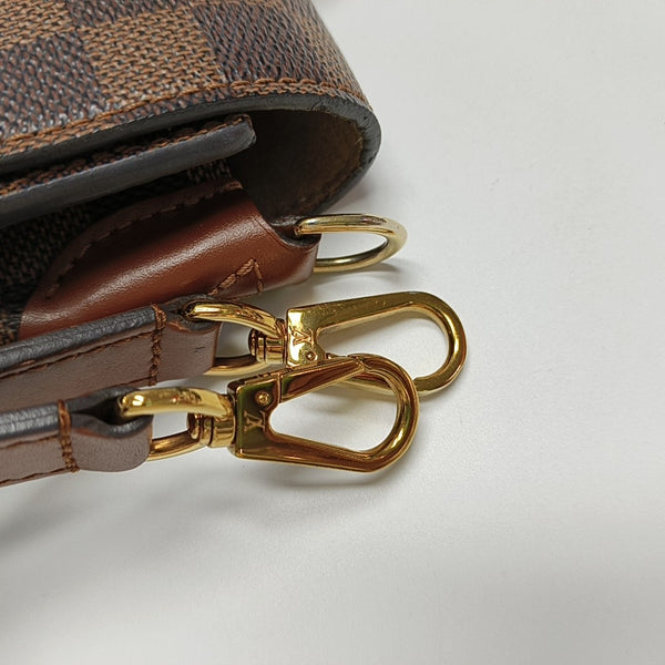 BEAUMARCHAIS Damier Ebene Coated Canvas Brown