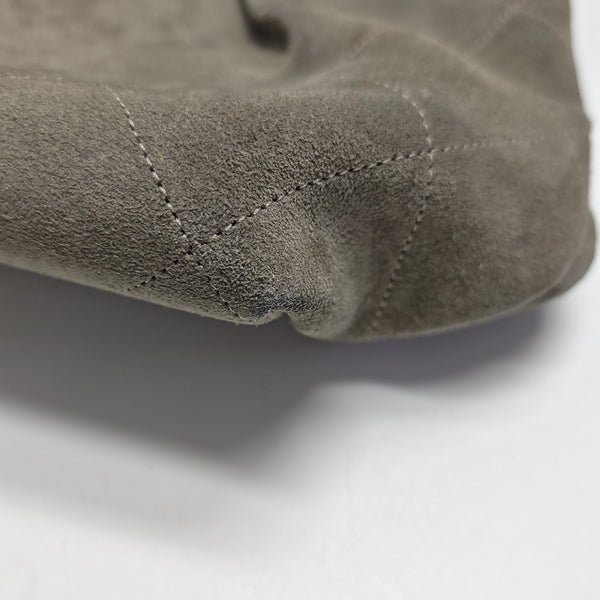 HOBO Large Quilted Suede Gray