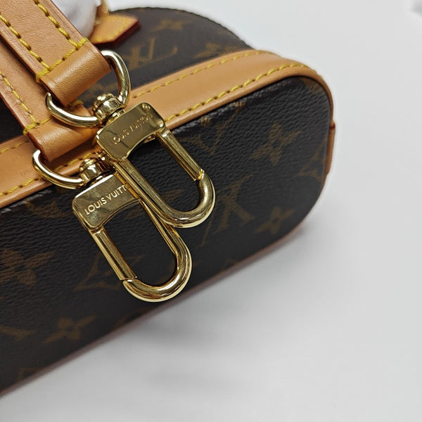 ALMA Mini Monogram Coated Canvas Brown