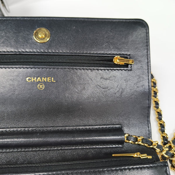 WOC Quilted Lambskin Black