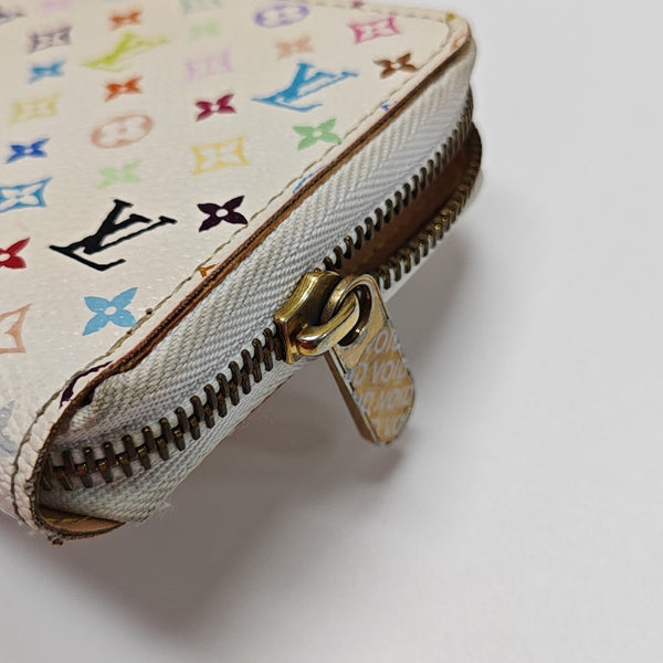 LV × TM ZIPPY Monogram Coated Canvas White Wallet