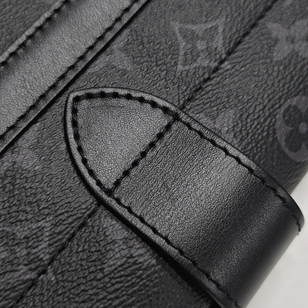 SAUMUR Monogram Coated Canvas Black