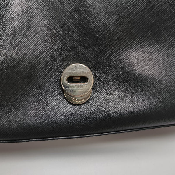 Calfskin Top Handle Bag Black