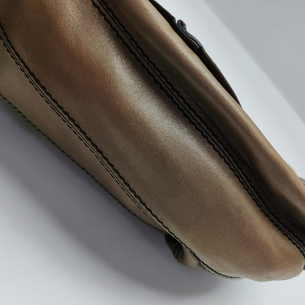 Lambskin Top Handle Bag Brown