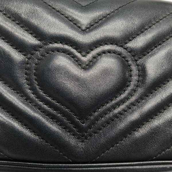 GG Marmont Mini Quilted Calfskin Black