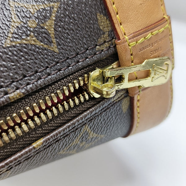 ALMA BB Monogram Coated Canvas Brown