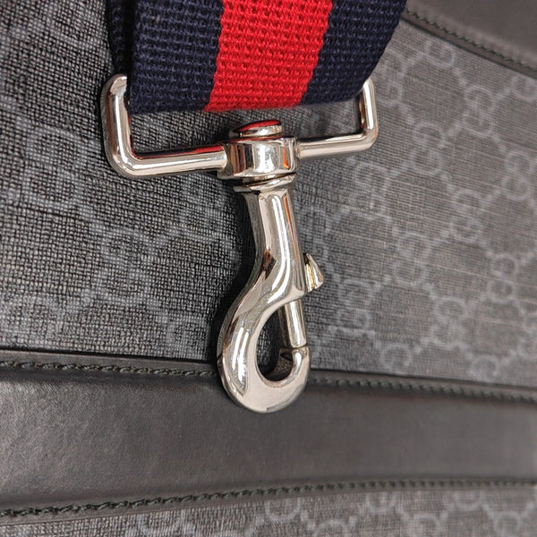 Monogram Coated Canvas Shoulder Bag Black