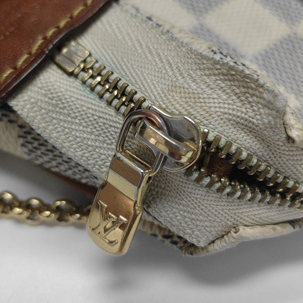 EVA Damier Azur Coated Canvas White