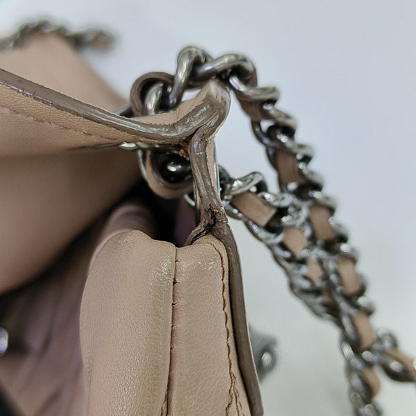 Lambskin Shoulder Bag Brown
