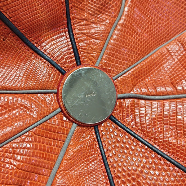 Calfskin Shoulder Bag Orange