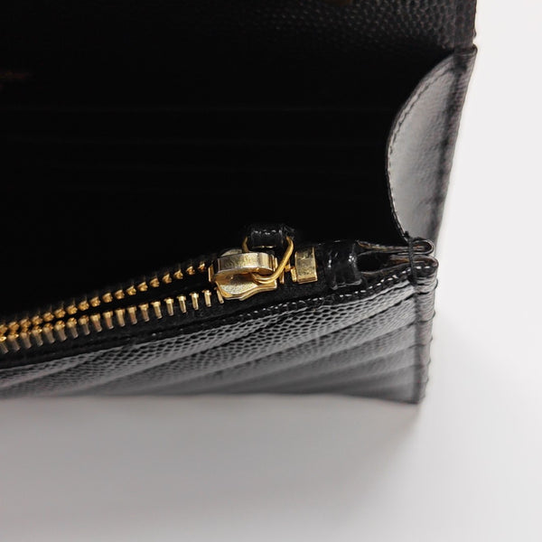 MONOGRAM Chevron Calfskin Black