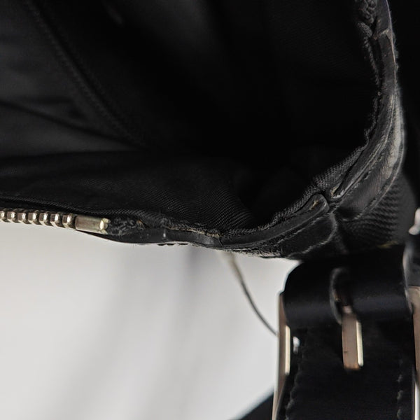 Fabric Shoulder Bag Black