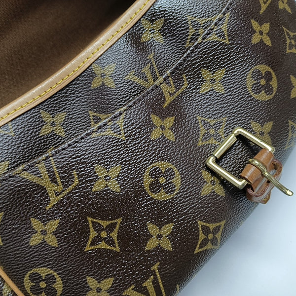 SOLOGNE PM Monogram Coated Canvas Brown