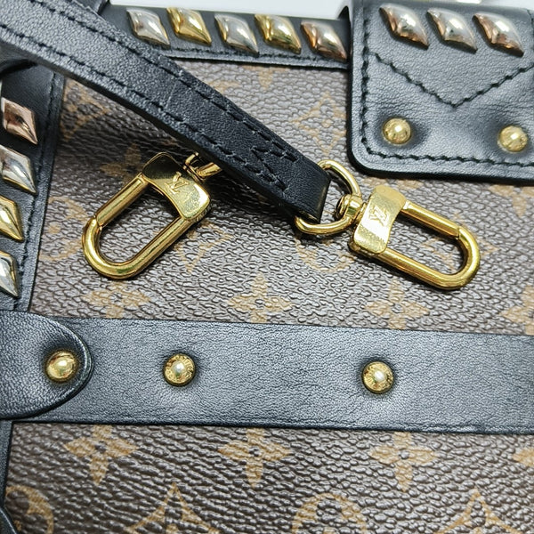 PETITE MALLE Monogram Coated Canvas Brown