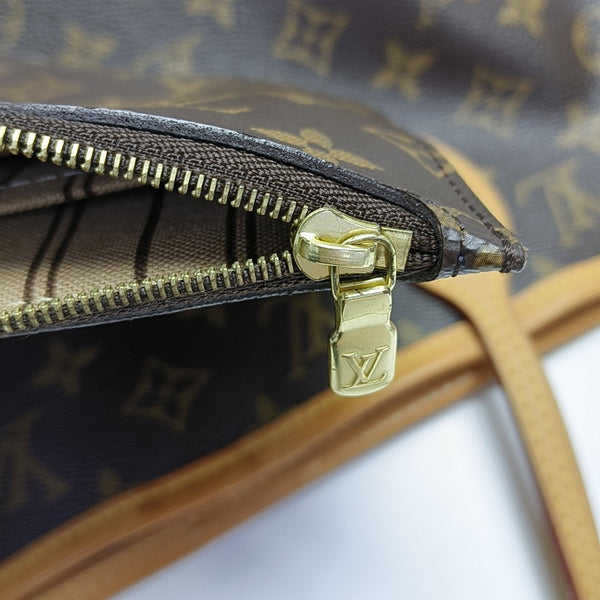 NEVERFULL MM Monogram Coated Canvas Brown
