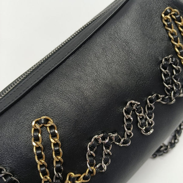 Quilted Calfskin Shoulder Bag Black