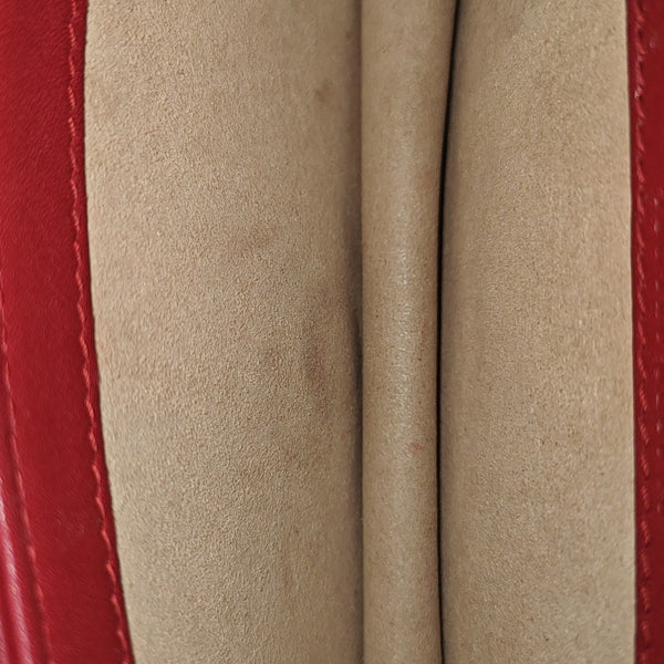 GG Marmont Super Mini Quilted Calfskin Red