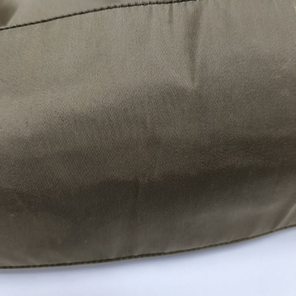 Nylon Top Handle Bag Brown