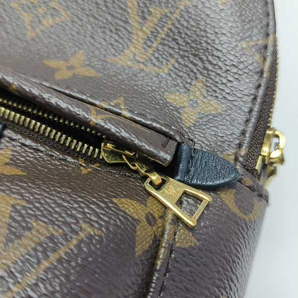 PALM SPRINGS Mini Monogram Coated Canvas Brown