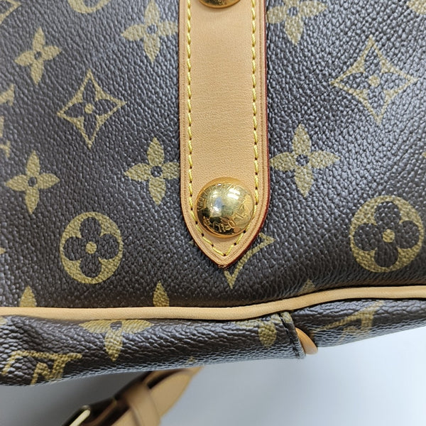 GALLIERA PM Monogram Coated Canvas Brown