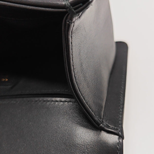 BOY CHANEL Mini Quilted Calfskin Black