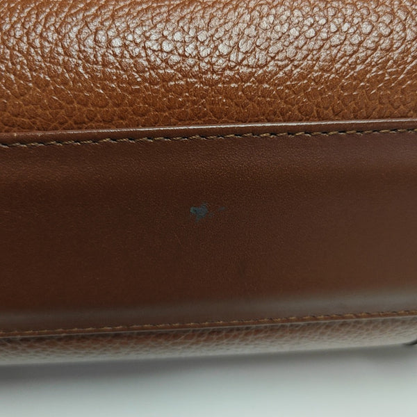 Calfskin Top Handle Bag Brown