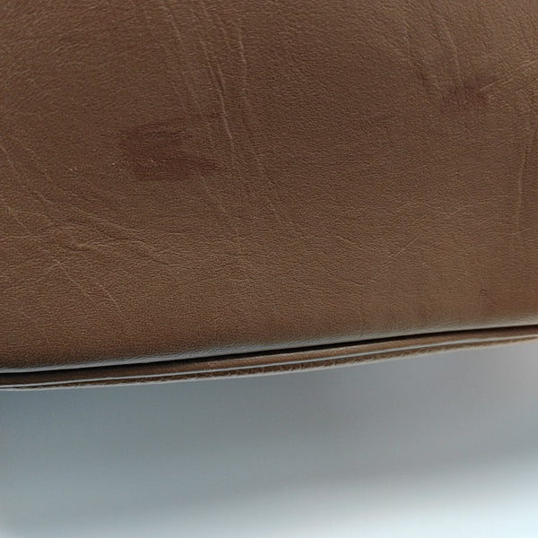 Calfskin Top Handle Bag Brown