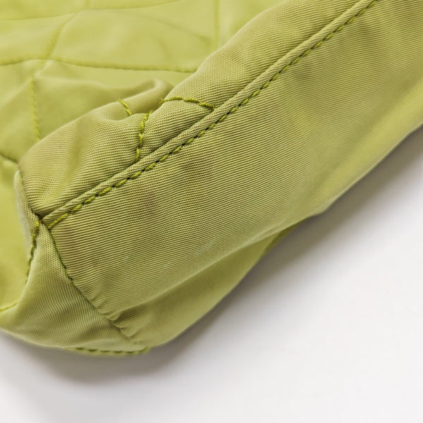 Quilted Nylon Tote Bag Green