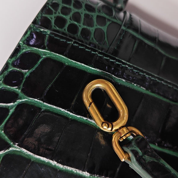 Hourglass S Calfskin Green