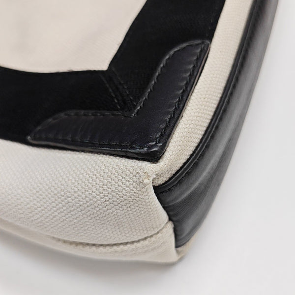 Navy Mini Canvas White