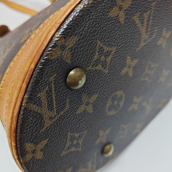 BUCKET PM Monogram Coated Canvas Brown