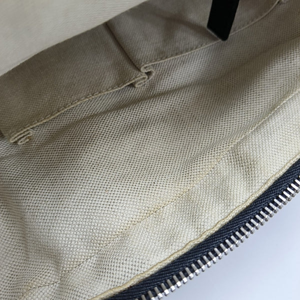Coated Canvas Crossbody Bag Beige
