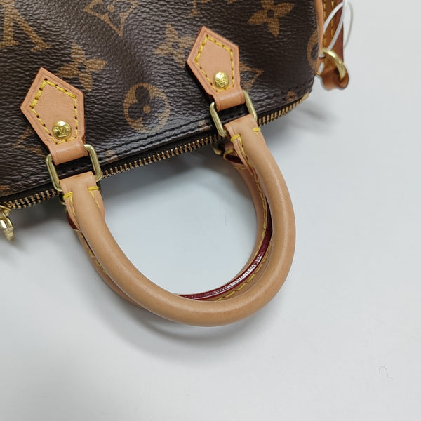 SPEEDY Nano Monogram Coated Canvas Brown