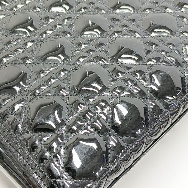 Lady Dior Large Cannage Patent Leather Black