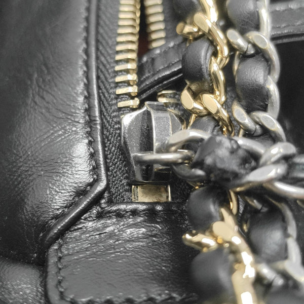 GABRIELLE Small Quilted Calfskin Black