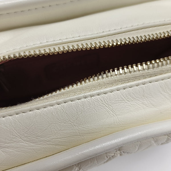 GABRIELLE Mini Quilted Calfskin White