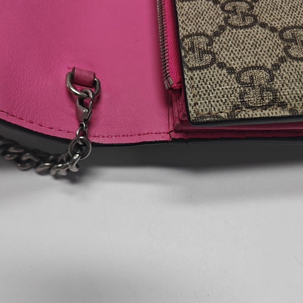 Dionysus Mini Monogram Coated Canvas Beige