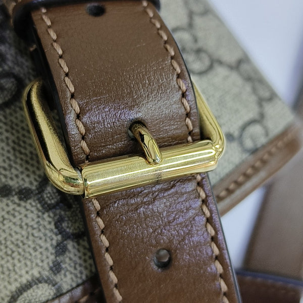 Monogram Coated Canvas Shoulder Bag Beige