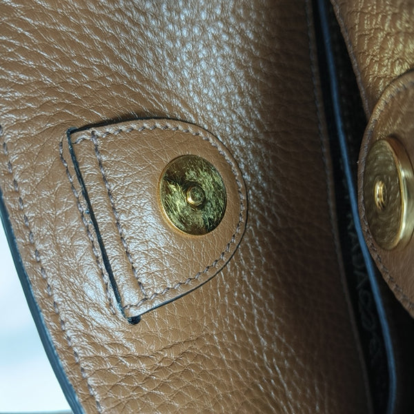 Calfskin Shoulder Bag Brown