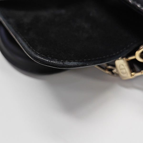 Lady D-Joy Small Quilted Lambskin Black