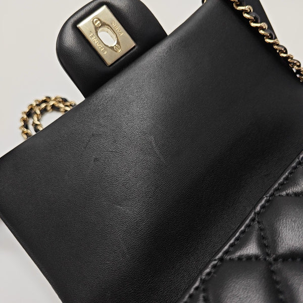 Quilted Lambskin Mini Black