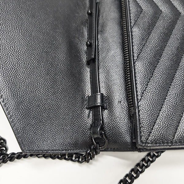 MONOGRAM Medium Chevron Calfskin Black