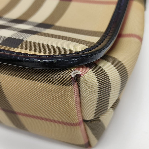 Coated Canvas Crossbody Bag Beige