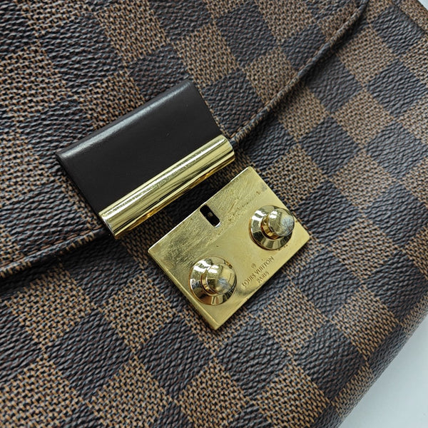CROISETTE Damier Ebene Coated Canvas Brown