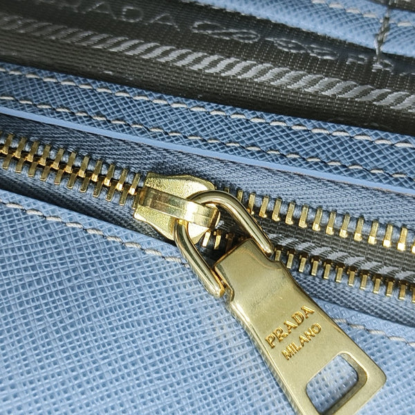 Saffiano Calfskin Top Handle Bag Blue