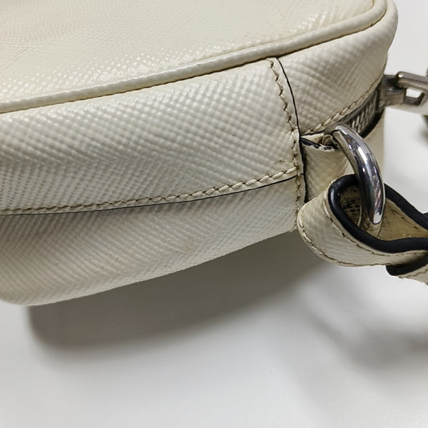 Saffiano Calfskin Shoulder Bag White