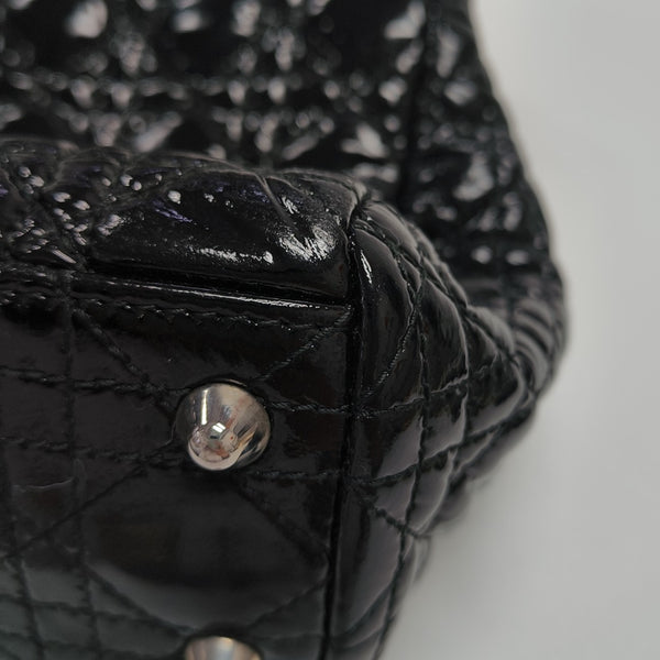 Dior Soft Cannage Patent Leather Black